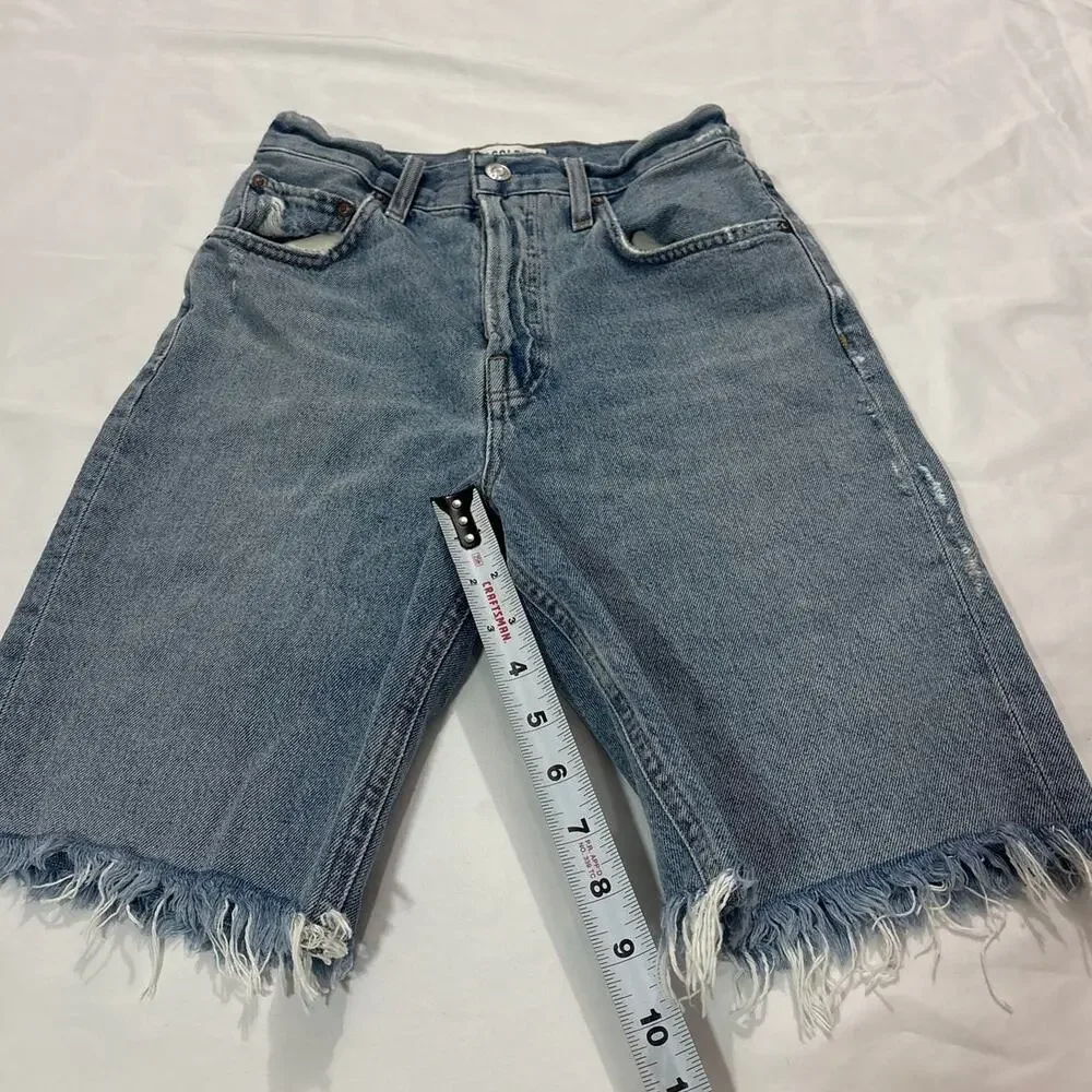 AGOLDE Womens 24 Denim 90s Jean Shorts Jorts Bermuda High Waist Streetwear
